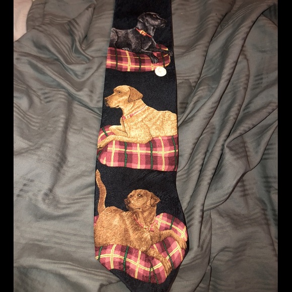 Labs Dogs 100 % Silk men’s tie - Picture 2 of 8
